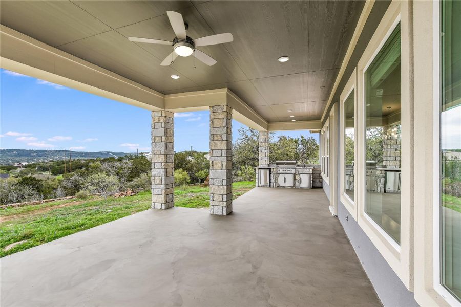 Large covered patio