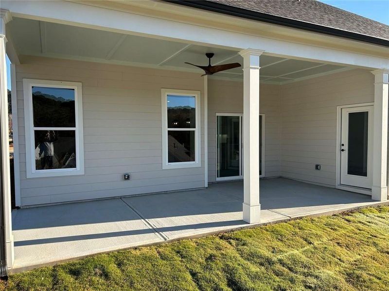 Exterior details and patio area of a home in Cooks Farm, Woodstock (Image 3).