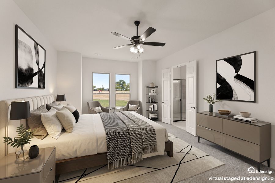 Furnished interior view inside a new home in Settler's Glen, New Fairview (Image 11).