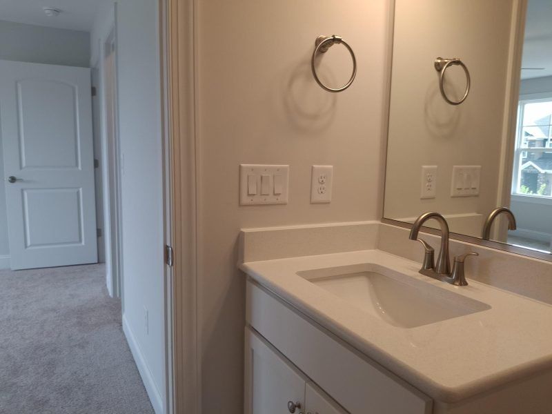 Close-up of interior finishes inside a home in Weybridge, Burlington (Image 18).