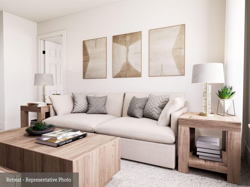 Furnished interior view inside a new home in , Texas City (Image 4). Furnished interior view inside a new home in , Texas City (Image 4).