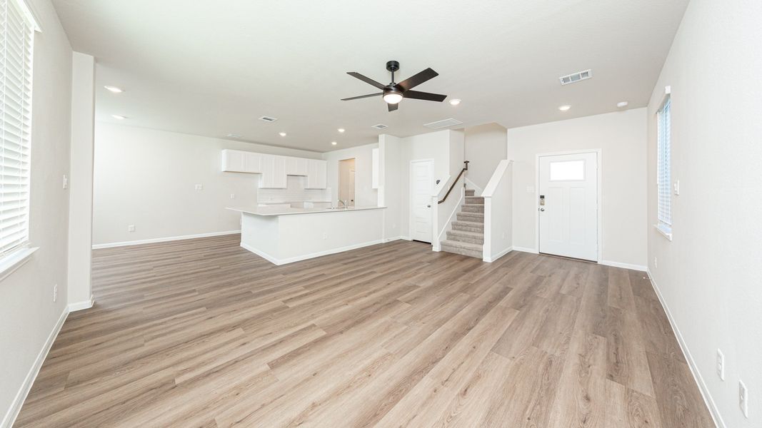 Family Room to Kitchen and Family Room
