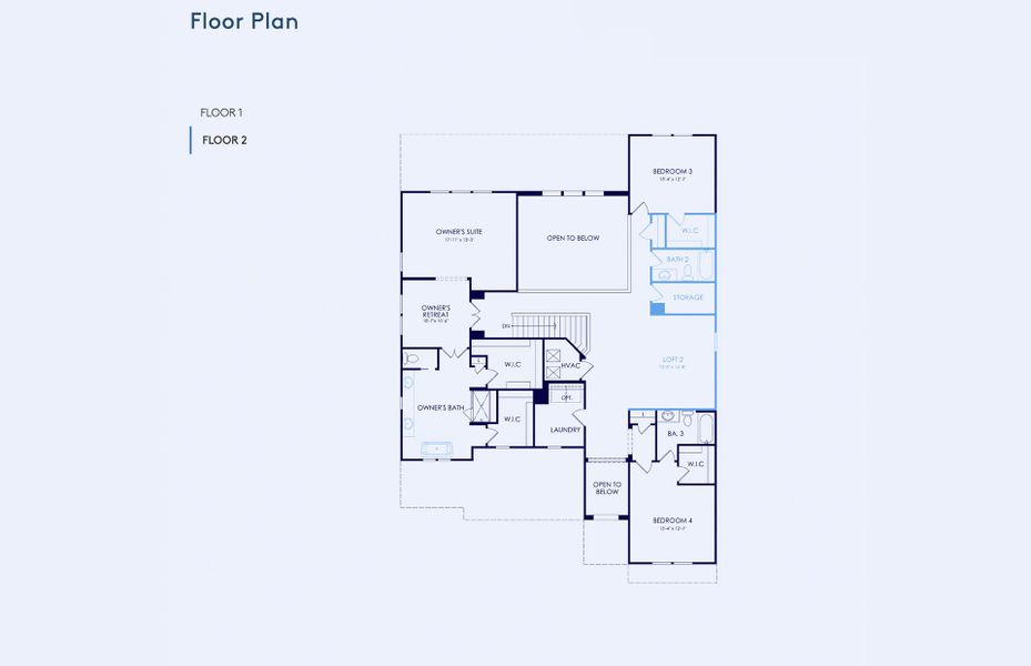 2D floor plan layout of this home in Vida's Way, Wesley Chapel, FL (Image 4).