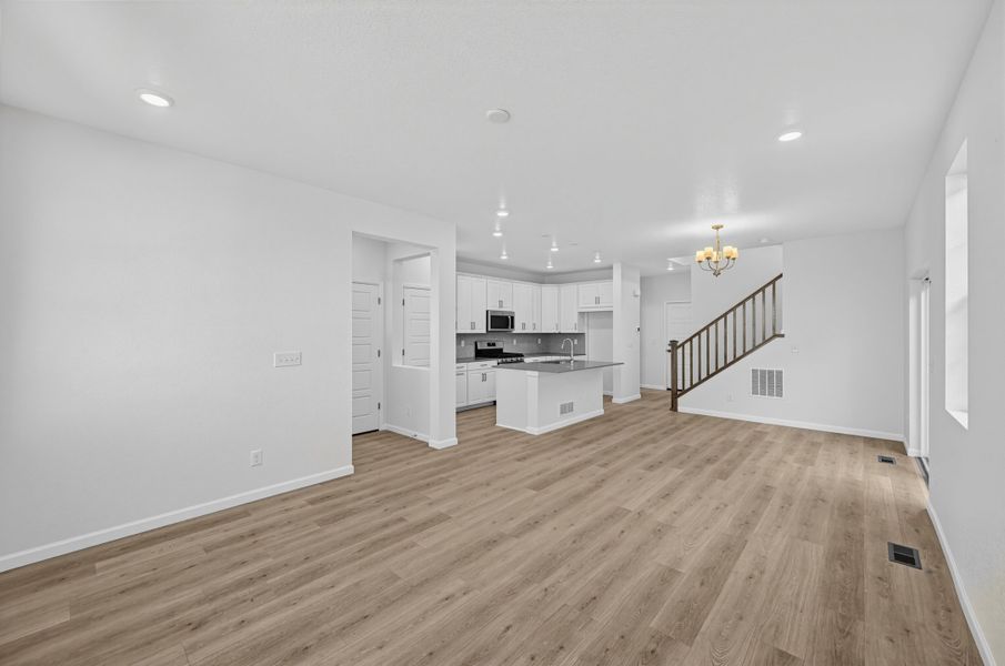 Spacious, unfurnished interior of a new home in The Aurora Highlands, Aurora (Image 10). Spacious, unfurnished interior of a new home in The Aurora Highlands, Aurora (Image 10).