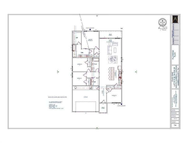 2D floor plan layout of this home in , La Porte, TX (Image 2).