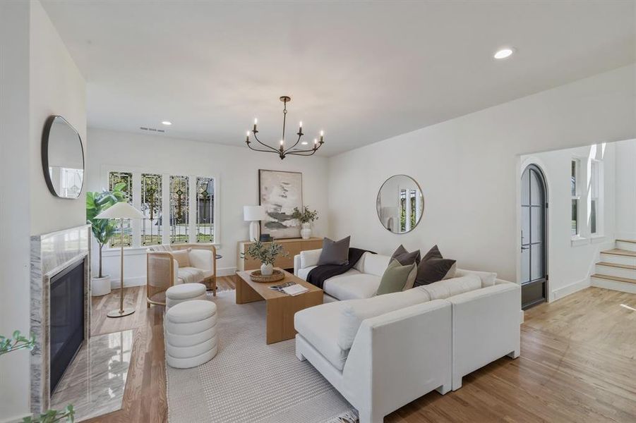 Furnished interior view inside a new home in , Dallas (Image 22). Furnished interior view inside a new home in , Dallas (Image 22).