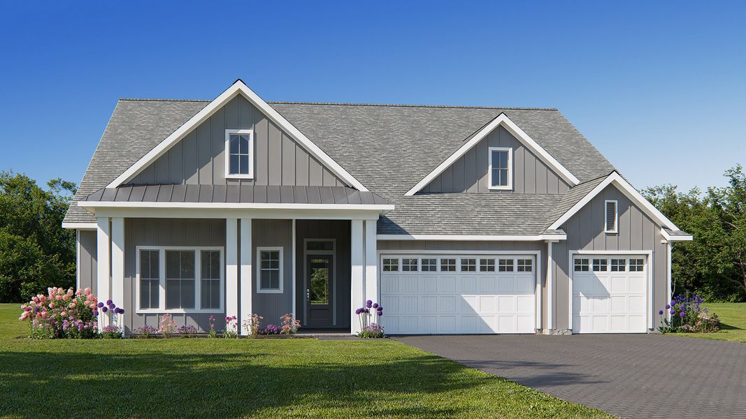 Representative exterior photo of a completed home built from the 4229MC by MasterCraft Builder Group in SilverLeaf, St. Augustine, FL (Image 5).