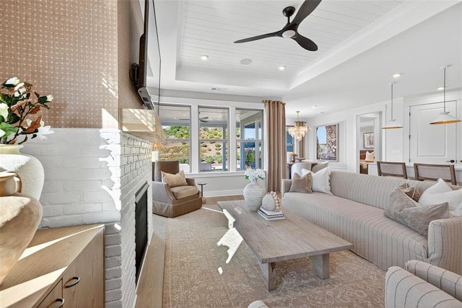 Furnished interior view inside a new home in Del Webb Chateau Elan, Hoschton (Image 7).