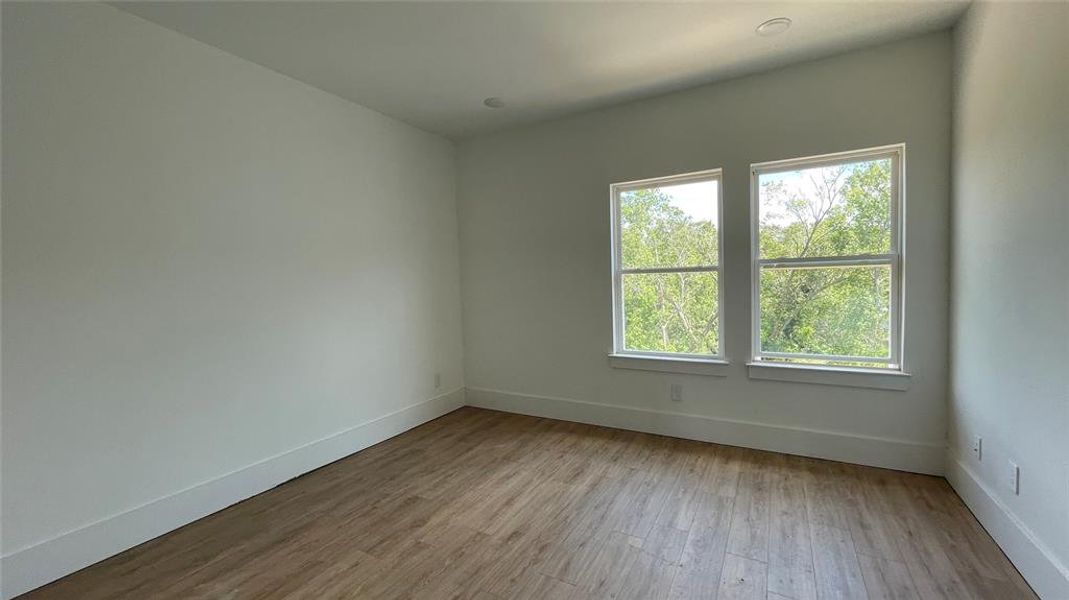 The secondary bedroom also located on the third floor