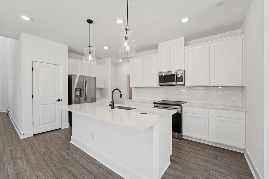 Furnished interior view inside a new home in Avery Centre, Round Rock (Image 4).