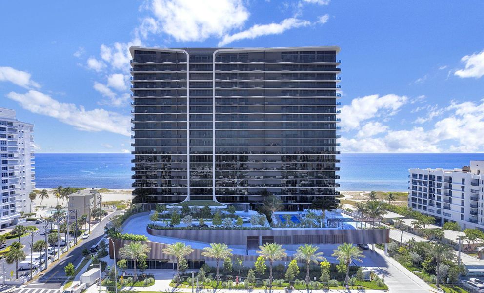 Front exterior of a new home in , Pompano Beach, FL, highlighting curb appeal (Image 28).