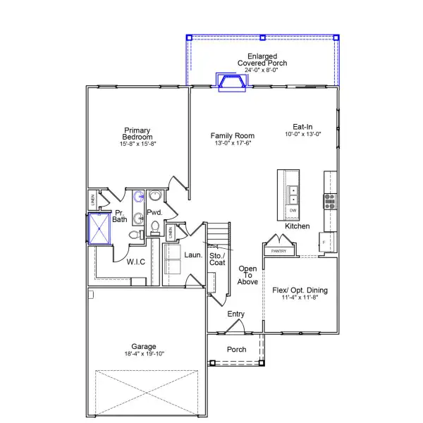 2D floor plan layout of this home in East Wynd, Hampstead, NC (Image 2). 2D floor plan layout of this home in East Wynd, Hampstead, NC (Image 2).