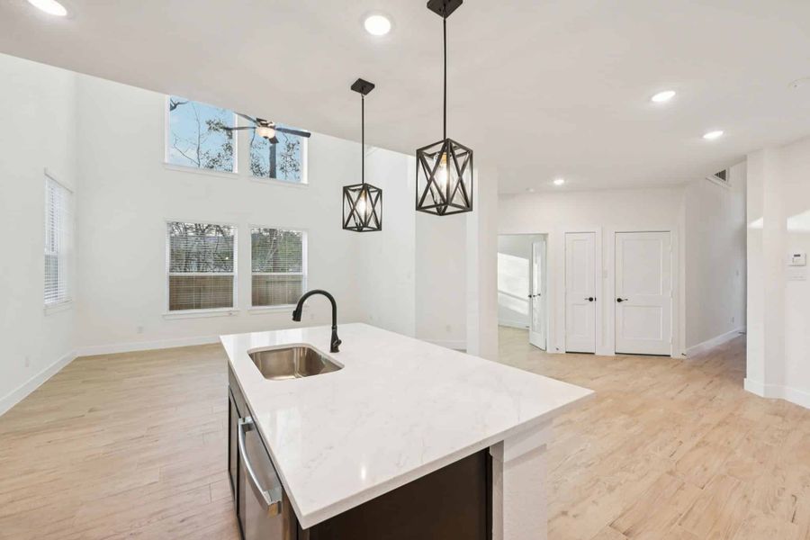 Furnished interior view inside a new home in The Woodlands Hills, Willis (Image 11).