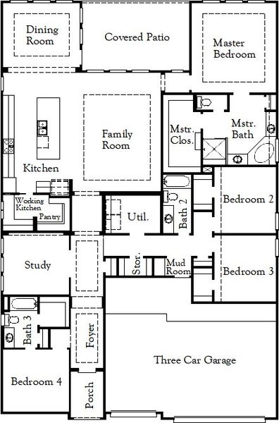2D floor plan layout for the Groveton II by Coventry Homes in Blackhawk, Pflugerville, TX (Image 3). 2D floor plan layout for the Groveton II by Coventry Homes in Blackhawk, Pflugerville, TX (Image 3).