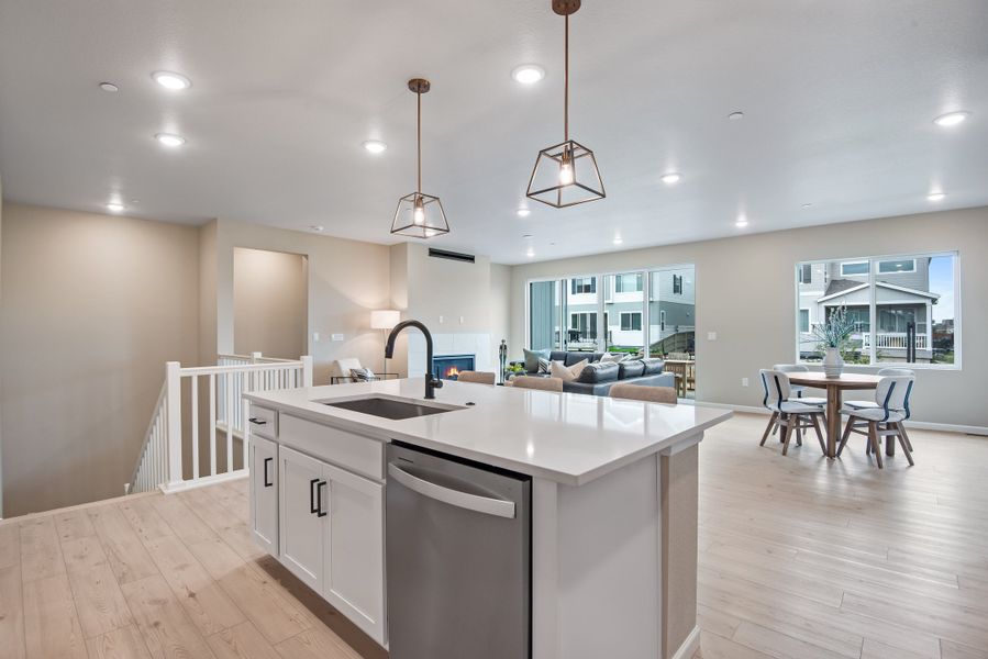Furnished interior view inside a new home in Reunion, Commerce City (Image 15).