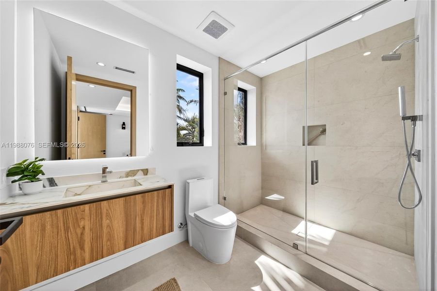 Furnished interior view inside a new home in , Miami (Image 20).