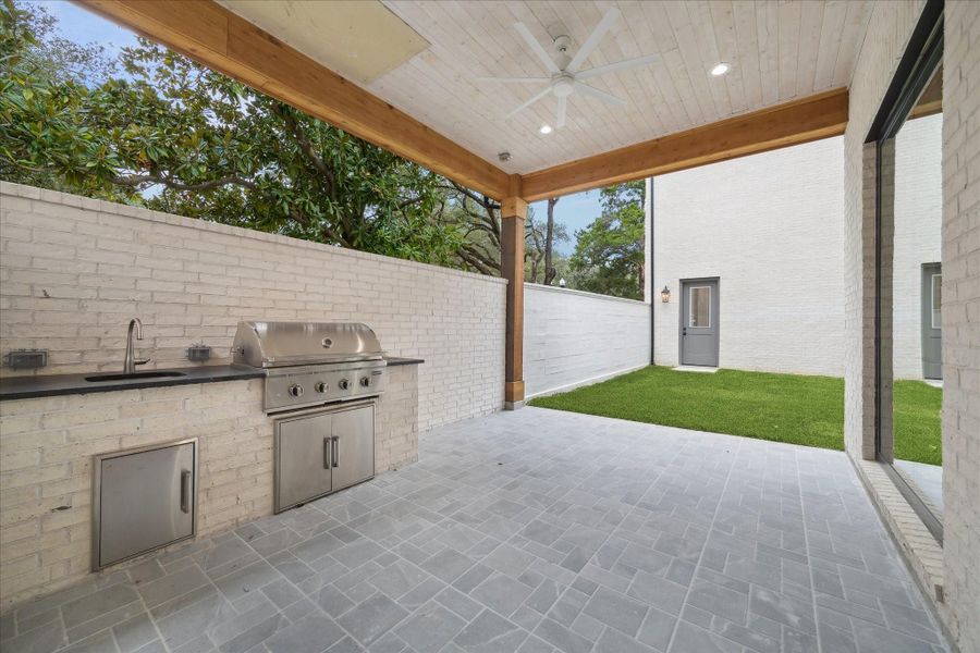 Exterior details and patio area of a home in , Houston (Image 4).