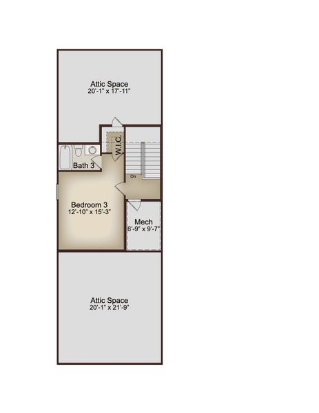 2D floor plan layout for the Westmoor by McKinley Homes in Cooper's Walk, Loganville, GA (Image 5).
