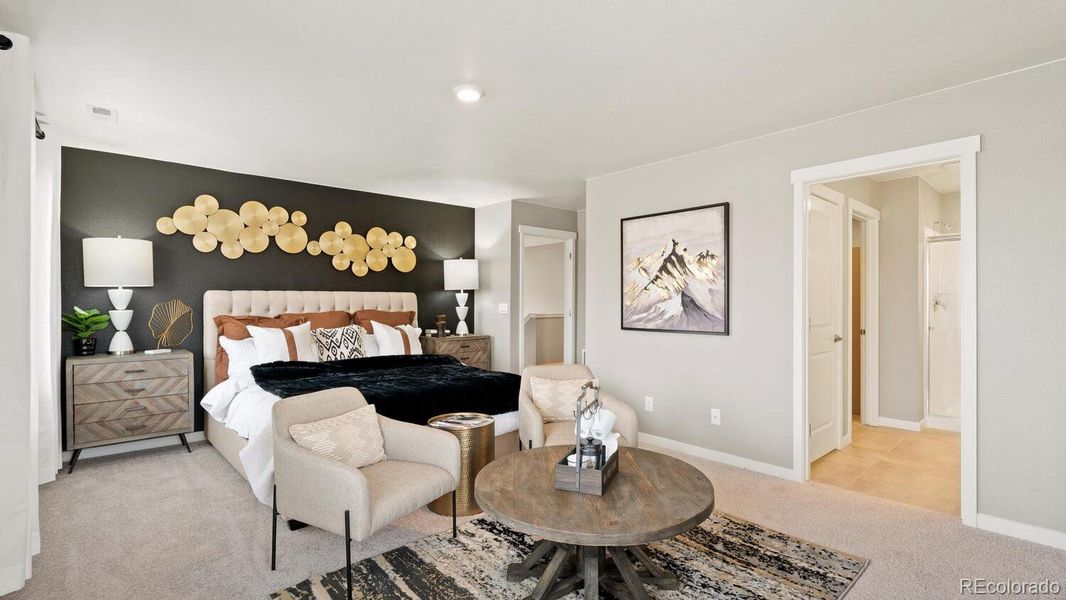 Furnished interior view inside a new home in Fossil Creek Ranch, Windsor (Image 15).
