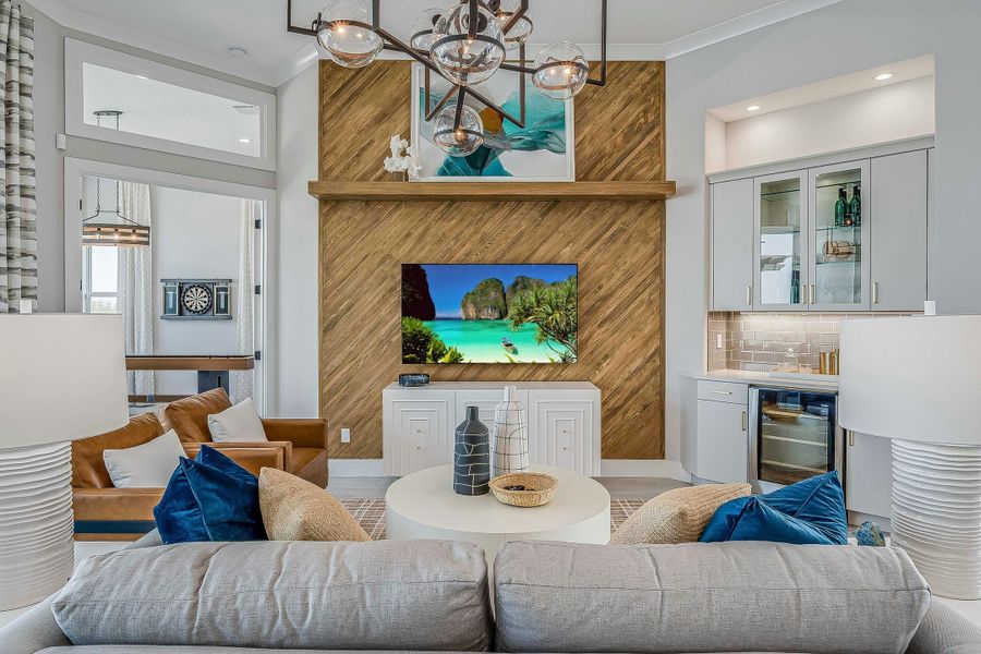 2D floor plan layout for the Sage by GHO Homes in Belterra, Port St. Lucie, FL (Image 95).