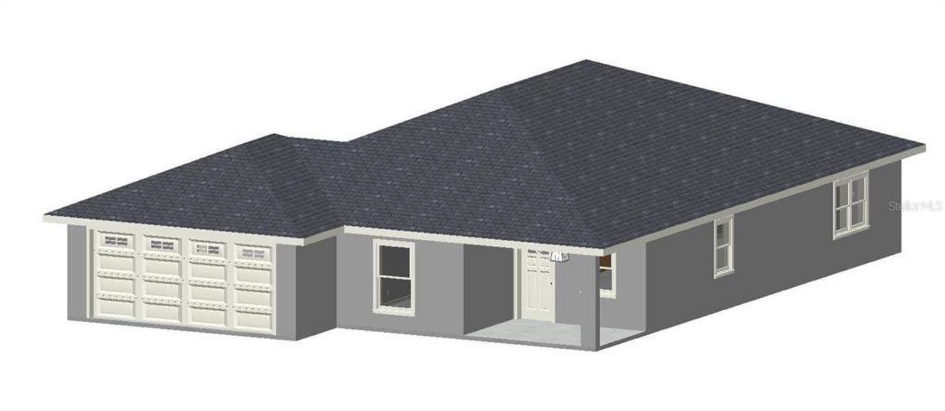 Exterior rendering of this home design in , Brooksville, FL (Image 4).