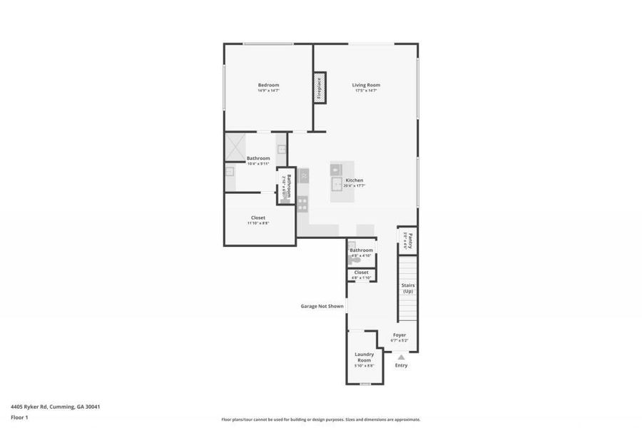 2D floor plan layout of this home in Arden on Lanier, Cumming, GA (Image 7).