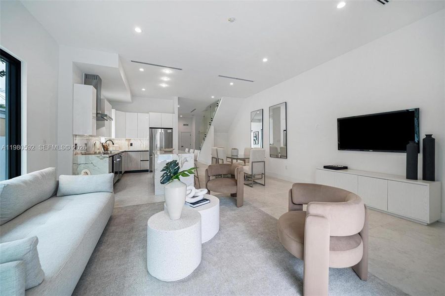 Furnished interior view inside a new home in , Miami (Image 7).