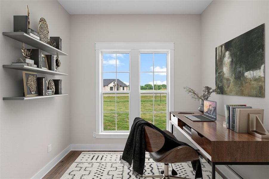 Furnished interior view inside a new home in , Point (Image 7).