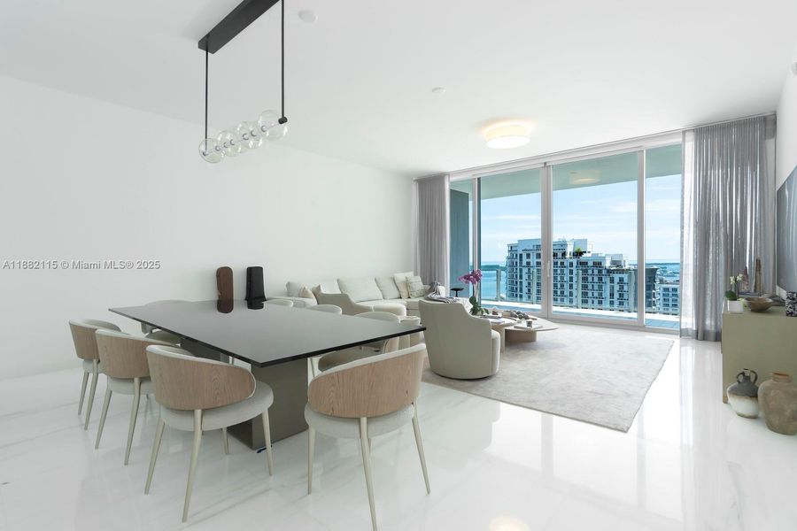 Furnished interior view inside a new home in , Miami (Image 16). Furnished interior view inside a new home in , Miami (Image 16).