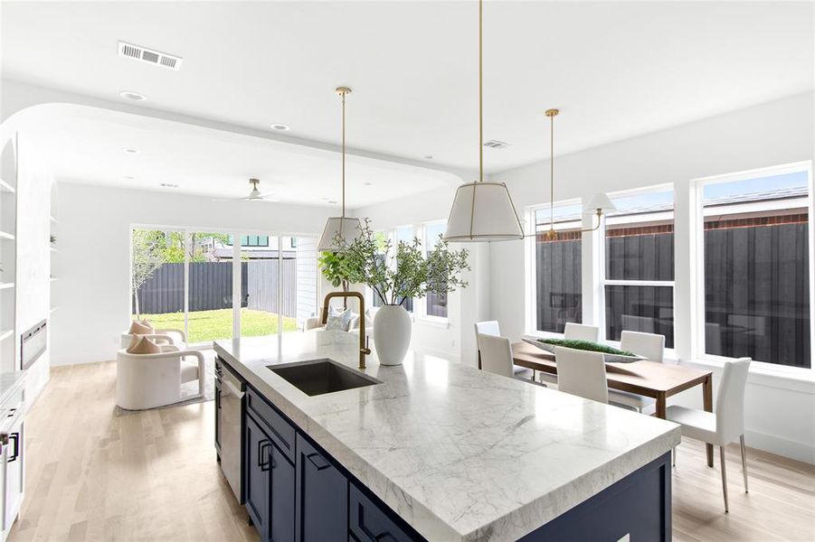 Furnished interior view inside a new home in , Dallas (Image 15).