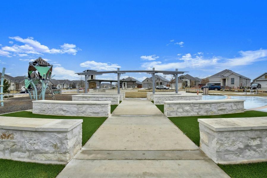 Front exterior of a new home in , San Marcos, TX, highlighting curb appeal (Image 21).