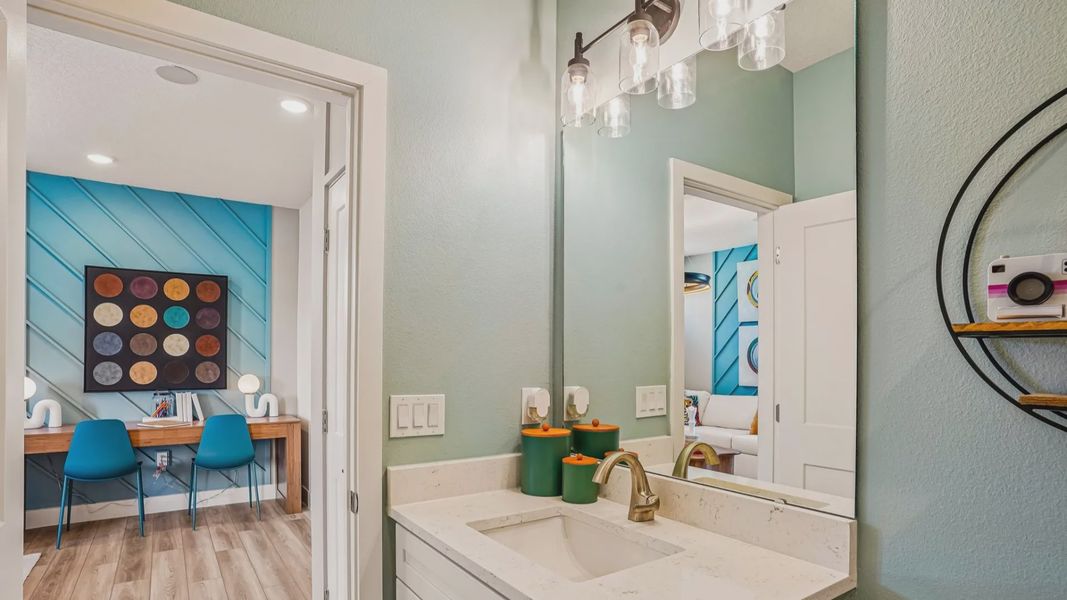 Oleander Second Floor Loft Space Secondary Suite Bathroom by DRB Homes in Ardisia Park in New Smyrna Beach, FL