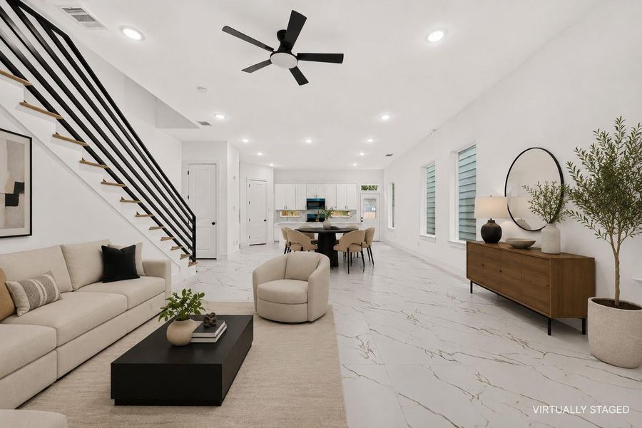 Furnished interior view inside a new home in , Houston (Image 16).