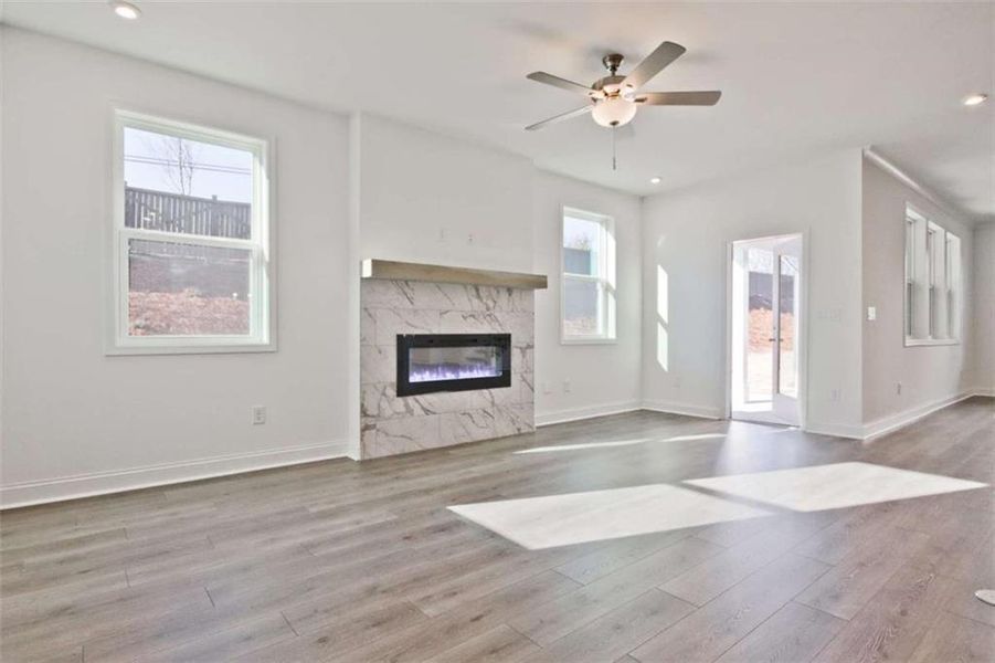 Spacious, unfurnished interior of a new home in The Paddocks at Doc Hughes, Buford (Image 32).