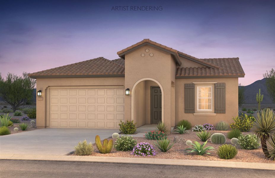 Representative exterior photo of a completed home built from the Barletta by Pulte Homes in Legado West, Gilbert, AZ (Image 16). Representative exterior photo of a completed home built from the Barletta by Pulte Homes in Legado West, Gilbert, AZ (Image 16).