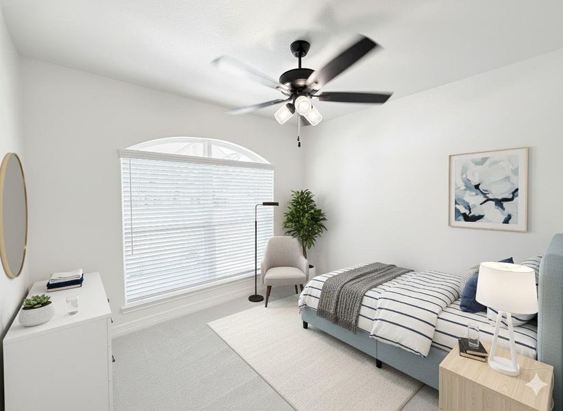 Virtually staged minor bedroom Virtually staged minor bedroom