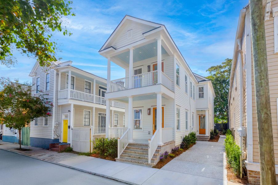 Front exterior of a new home in , Charleston, SC, highlighting curb appeal (Image 1). Front exterior of a new home in , Charleston, SC, highlighting curb appeal (Image 1).