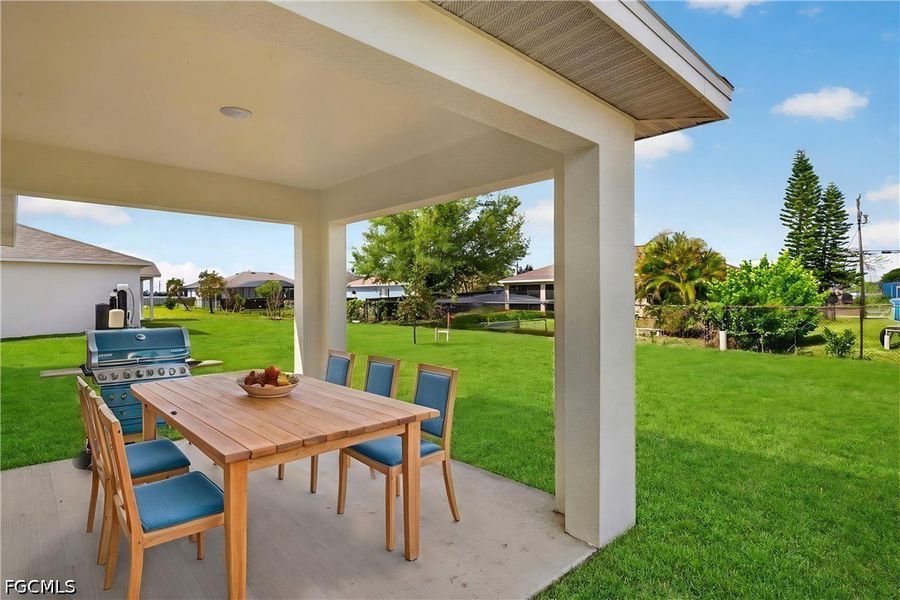 Exterior details and patio area of a home in Cape Coral, Cape Coral (Image 3). Exterior details and patio area of a home in Cape Coral, Cape Coral (Image 3).