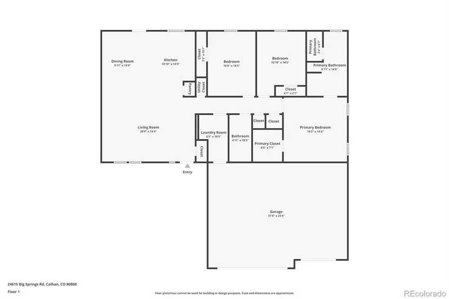 2D floor plan layout of this home in , Calhan, CO (Image 5).