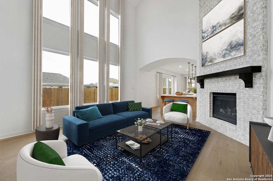 Furnished interior view inside a new home in Legacy at Lake Dunlap: 40ft. lots - (A), New Braunfels (Image 7).