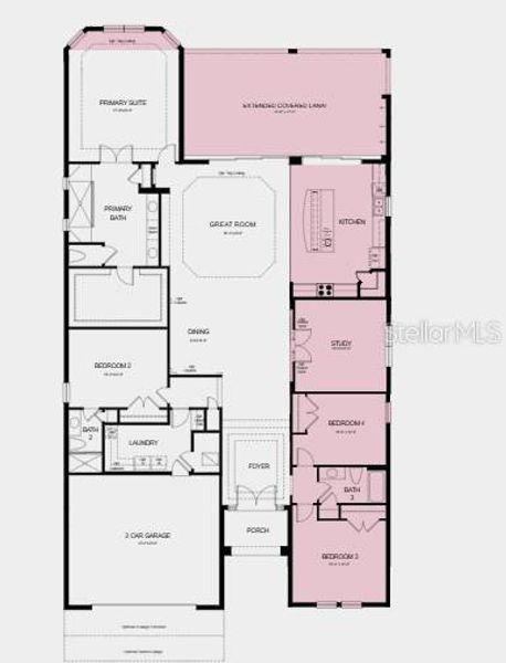 Additional Highlights Include: fourth bedroom, study, bay window at primary suite, extended covered outdoor lanai, and outdoor kitchen rough-in.