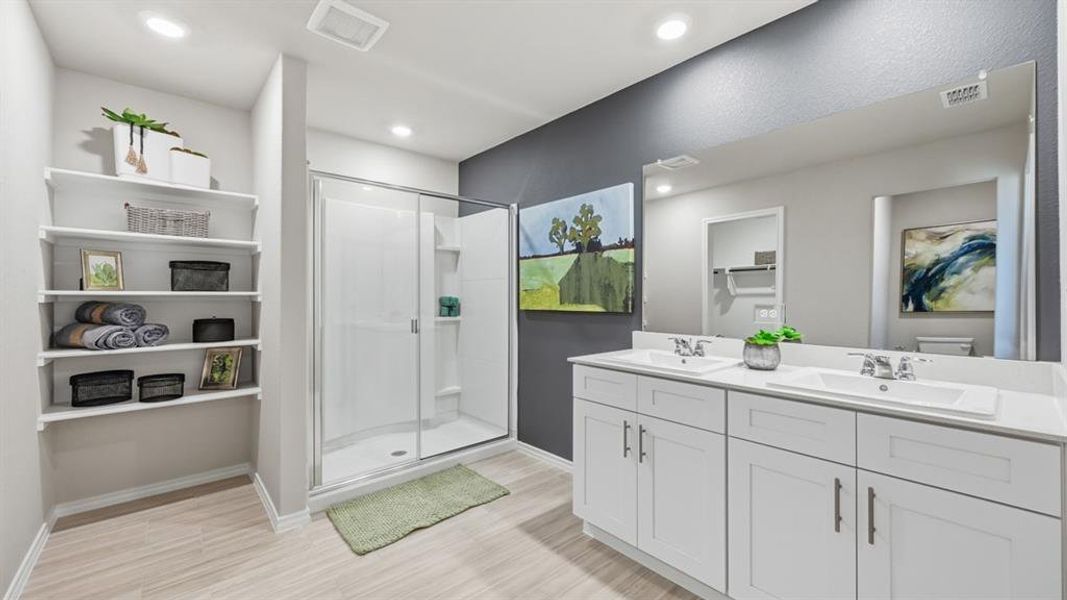 Furnished interior view inside a new home in Lonestar at Liberty Trails, Fort Worth (Image 19).