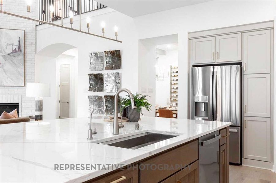 Furnished interior view inside a new home in Star Trail, Prosper (Image 20). Furnished interior view inside a new home in Star Trail, Prosper (Image 20).