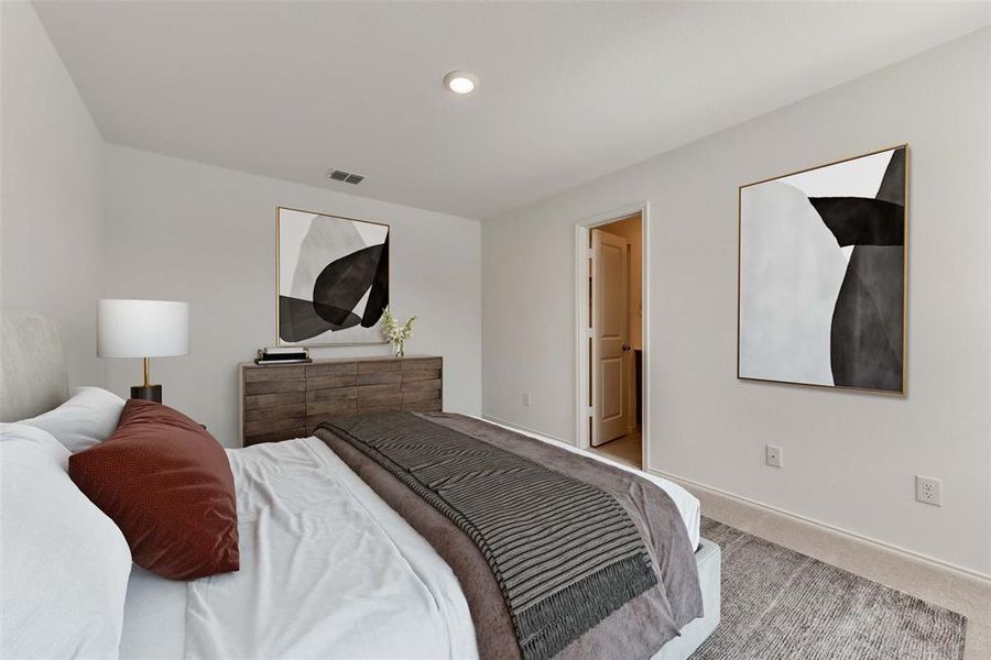 View of carpeted bedroom