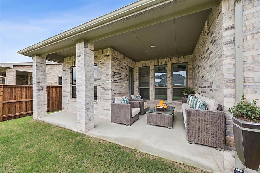 Exterior details and patio area of a home in , Prosper (Image 26). Exterior details and patio area of a home in , Prosper (Image 26).