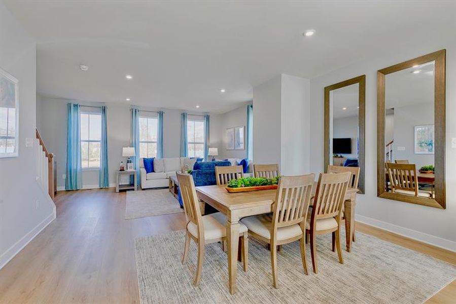 Representative furnished interior of a home built from the Mayer by Ryan Homes in Stowe Branch Townhomes, Charlotte (Image 12).