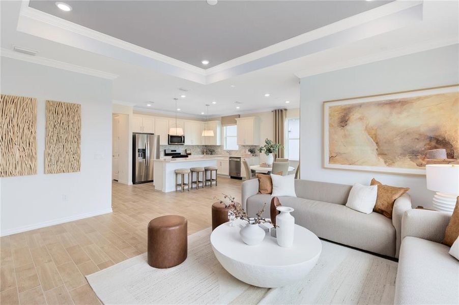 Furnished interior view inside a new home in Sunrise Estates, West Melbourne (Image 24).