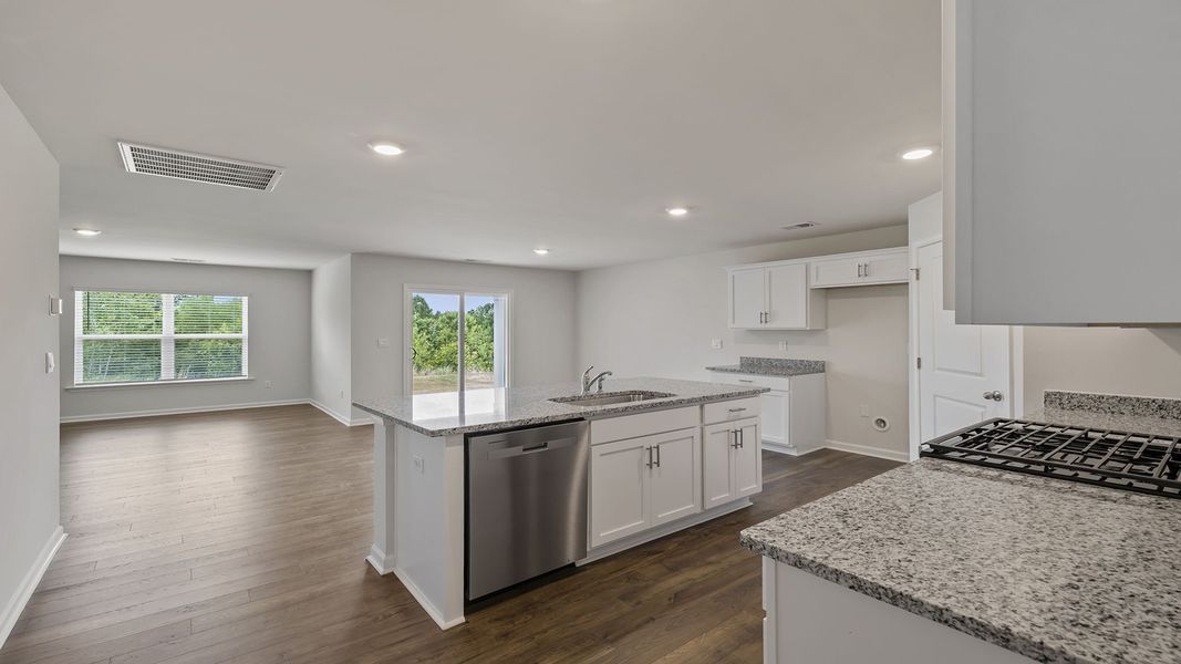 Furnished interior view inside a new home in Treemont Commons, Wellford (Image 5). Furnished interior view inside a new home in Treemont Commons, Wellford (Image 5).