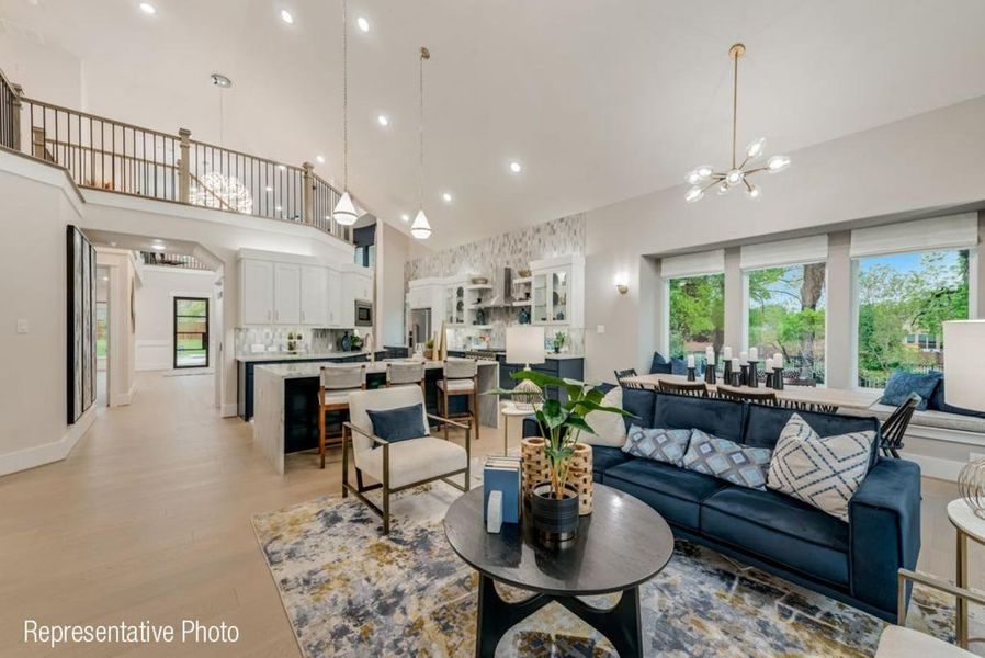 Furnished interior view inside a new home in Grand Braniff Park, Irving (Image 7).