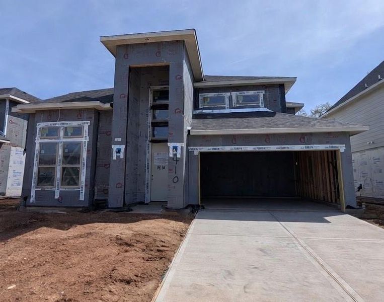 In-progress construction of a new home in Sienna 45', 50', Missouri City, TX (Image 4).